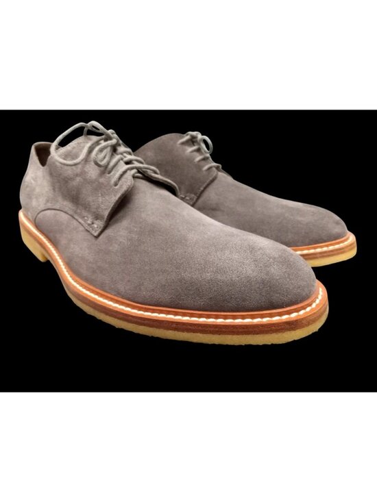 To Boot New York Derby Lace-Up Shoes Suede Leather Grey Men Size 10 FLOOR MODEL!